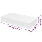 Casa si Gradina - Mobilier - Biblioteci si rafturi - Rafturi - Raft de perete suspendat, 1 sertare, depozitare carti/DVD, alb, MDF - Infinity.ro