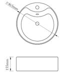 Casa si Gradina - Sanitare - Lavoar baie si accesorii - Lavoare si piedestale - Chiuveta de baie din ceramica, orificiu robinet/preaplin, rotund, alb - Infinity.ro