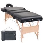 Ingrijire personala si Cosmetice - Sanatate si wellness - Articole wellness - Fotolii de masaj - Masa de masaj pliabila cu 3 zone, 10 cm grosime, negru - Infinity.ro