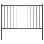 Casa si Gradina - Gradina si terasa - Garduri, panouri si accesorii - Panou de gard cu stalpi, antracit, 1,7 x 0,75 m, otel - Infinity.ro