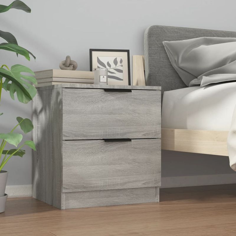 Casa si Gradina - Mobilier - Comode si corpuri - Noptiere - Noptiera, 2 buc., gri sonoma, lemn prelucrat - Infinity.ro