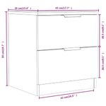 Casa si Gradina - Mobilier - Comode si corpuri - Noptiere - Noptiera, 2 buc., gri sonoma, lemn prelucrat - Infinity.ro