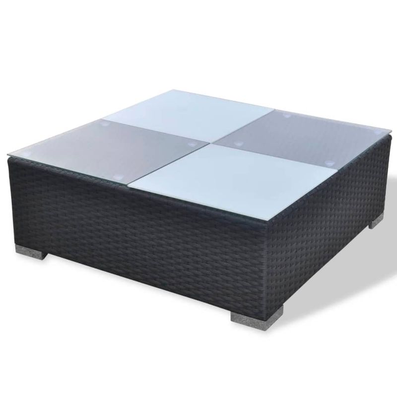 Casa si Gradina/Gradina si terasa/Mobilier exterior/Seturi mobila gradina - Set mobilier de gradina cu perne, 5 piese, negru, poliratan - Infinity.ro