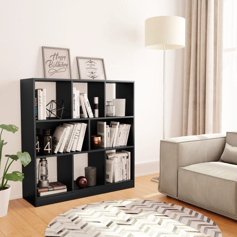 Casa si Gradina - Mobilier - Biblioteci si rafturi - Biblioteci - Biblioteca, negru, 97,5x29,5x100 cm, PAL - Infinity.ro