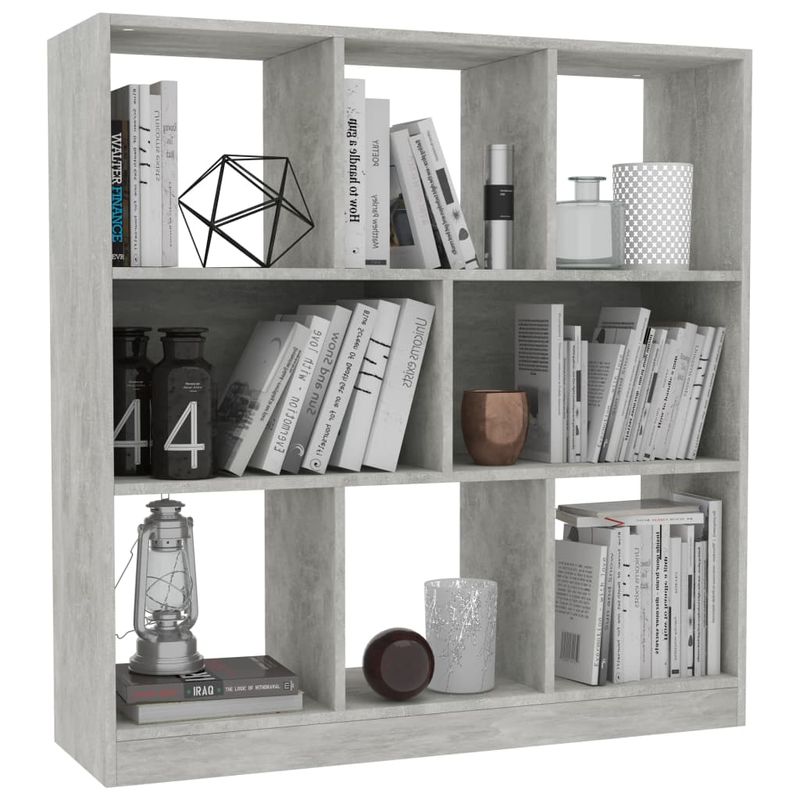 Casa si Gradina - Mobilier - Biblioteci si rafturi - Biblioteci - Biblioteca, gri beton, 97,5x29,5x100 cm, PAL - Infinity.ro