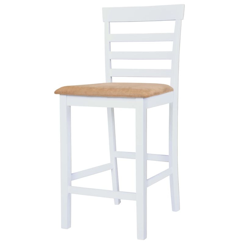 Casa si Gradina - Mobilier - Seturi de mobilier - Seturi bucatarie - Set masa si scaune de bar, 3 piese, lemn masiv, maro si alb - Infinity.ro