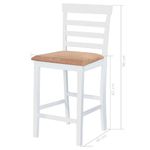 Casa si Gradina - Mobilier - Seturi de mobilier - Seturi bucatarie - Set masa si scaune de bar, 3 piese, lemn masiv, maro si alb - Infinity.ro