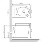 Casa si Gradina - Sanitare - Obiecte sanitare - Vase de toaleta - Vas toaleta cu montare pe perete, ceramica, alb - Infinity.ro