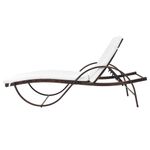 Casa si Gradina - Gradina si terasa - Mobilier exterior - Scaune si sezlonguri gradina - Sezlong de plaja cu perna, maro, poliratan - Infinity.ro