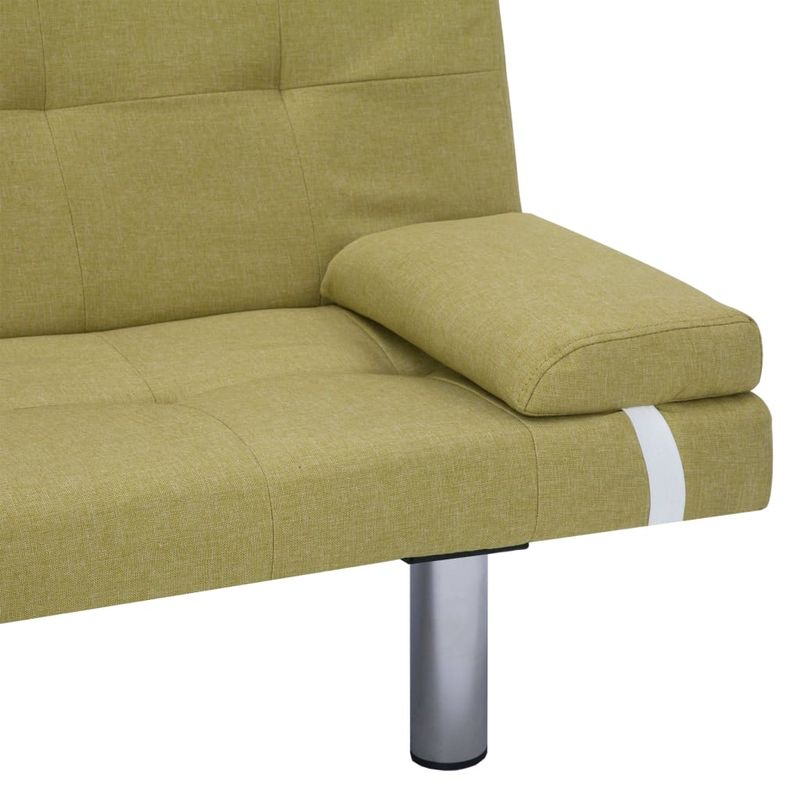 Casa si Gradina - Mobilier - Canapele si coltare - Canapele - Canapea extensibila cu doua perne, verde, poliester - Infinity.ro