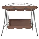 Casa si Gradina - Gradina si terasa - Balansoare si hamace - Balansoare - Balansoar de exterior extensibil cu copertina, cafeniu - Infinity.ro