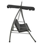 Casa si Gradina - Gradina si terasa - Balansoare si hamace - Balansoare - Balansoar de exterior extensibil cu copertina antracit 198x120x205 cm otel - Infinity.ro