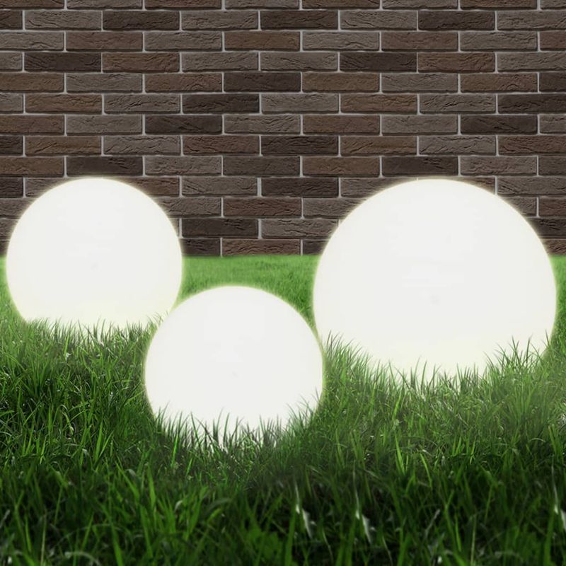 Casa si Gradina - Corpuri si surse de iluminat - Iluminat exterior - Felinare - Lampi bol cu LED , 6 buc., 20/30/40 cm, PMMA, sferic - Infinity.ro
