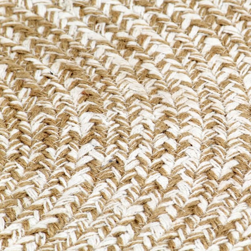 Casa si Gradina - Textile si covoare - Covoare - Covoare casa - Covor manual, alb si natural, 120 cm, iuta - Infinity.ro