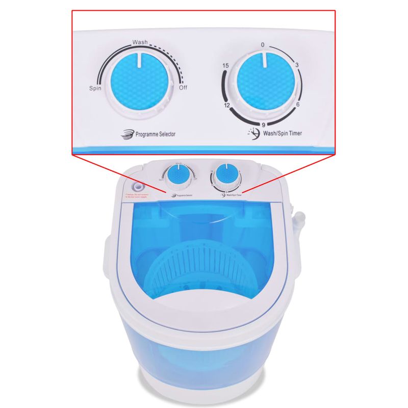 Electronice si Electrocasnice - Masini si uscatoare de rufe - Masini de spalat rufe - Masini de spalat rufe verticale - Masina de spalat mini, cuva simpla, 2,6 kg - Infinity.ro
