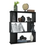 Casa si Gradina - Mobilier - Biblioteci si rafturi - Biblioteci - Biblioteca/Separator camera, negru, 80x24x96 cm, PAL - Infinity.ro