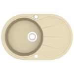 Casa si Gradina - Sanitare - Chiuveta bucatarie si accesorii - Chiuvete bucatarie - Chiuveta de bucatarie din granit cu o cuva, bej, un bazin, oval - Infinity.ro