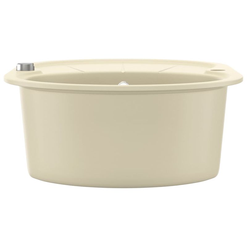Casa si Gradina - Sanitare - Chiuveta bucatarie si accesorii - Chiuvete bucatarie - Chiuveta de bucatarie din granit cu o cuva, bej, un bazin, oval - Infinity.ro