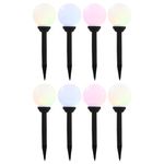 Casa si Gradina - Corpuri si surse de iluminat - Iluminat exterior - Lampi solare - Lampi solare de exterior cu LED, 8 buc., 15 cm, RGB, sferic - Infinity.ro