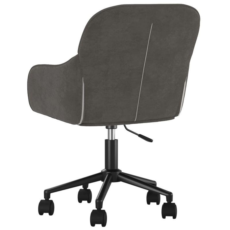Casa si Gradina - Mobilier - Scaune si fotolii - Scaune - Scaune de bucatarie pivotante, 2 buc, gri inchis, catifea - Infinity.ro