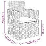 Casa si Gradina - Gradina si terasa - Mobilier exterior - Seturi mobila gradina - Set mobilier de exterior cu perne, 3 piese, negru, poliratan - Infinity.ro