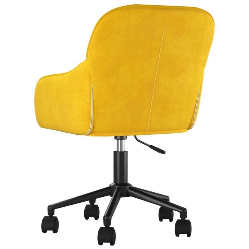 Casa si Gradina - Mobilier - Scaune si fotolii - Scaune - Scaune de bucatarie pivotante, 2 buc., galben, catifea - Infinity.ro