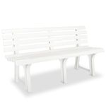 Casa si Gradina - Gradina si terasa - Mobilier exterior - Bancute de gradina - Banca de gradina, alb, 145,5 cm, plastic - Infinity.ro