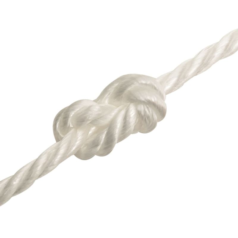Casa si Gradina - Constructii - Feronerie si accesorii - Sfoara si lanturi - Franghie impletita polipropilena , Alb, 12 mm, 50 m, polipropilena - Infinity.ro