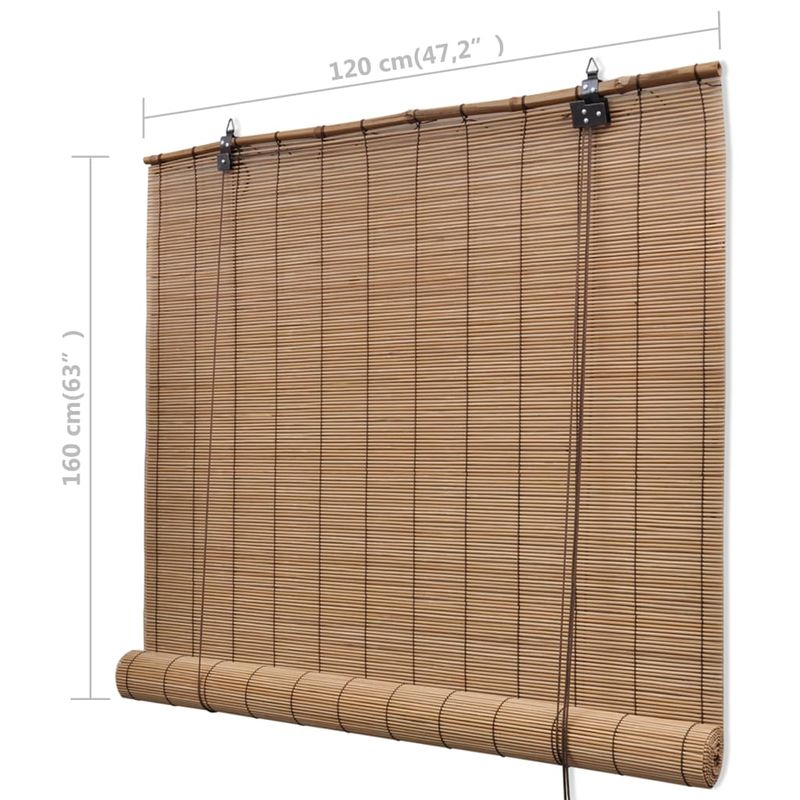 Casa si Gradina - Textile si covoare - Rulouri si jaluzele - Jaluzele rulabile, 120 x 160 cm, bambus natural - Infinity.ro
