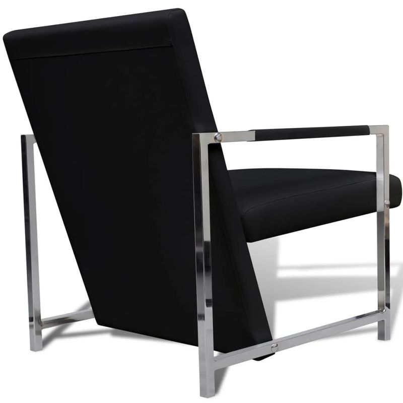 Casa si Gradina - Mobilier - Scaune si fotolii - Fotolii - Fotoliu cu picioare cromate, negru, piele ecologica - Infinity.ro
