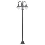Casa si Gradina - Corpuri si surse de iluminat - Iluminat exterior - Felinare - Stalp iluminare gradina, E27, 220 cm, aluminiu, 3 lampi, bronz - Infinity.ro