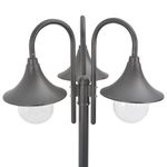 Casa si Gradina - Corpuri si surse de iluminat - Iluminat exterior - Felinare - Stalp iluminare gradina, E27, 220 cm, aluminiu, 3 lampi, bronz - Infinity.ro