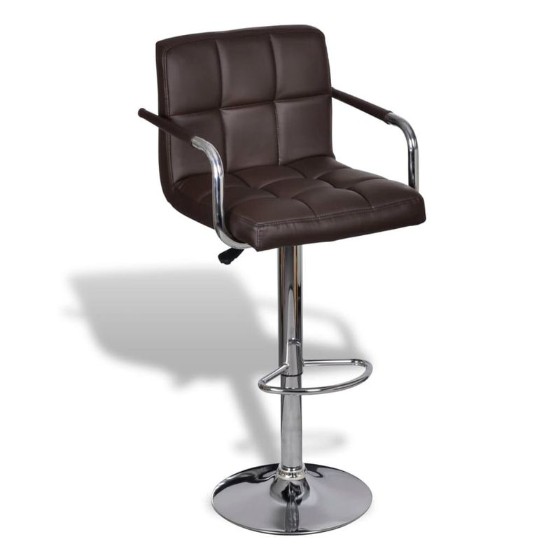Casa si Gradina - Mobilier - Scaune si fotolii - Scaune - Scaune de bar, 2 buc., maro, piele ecologica - Infinity.ro