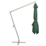 Casa si Gradina - Gradina si terasa - Umbrele si pavilioane - Umbrele - Umbrela suspendata, stalp de aluminiu, 300x300 cm, verde - Infinity.ro
