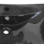 Casa si Gradina - Sanitare - Lavoar baie si accesorii - Lavoare si piedestale - Chiuveta dreptunghiulara cu preaplin & g, negru, ceramica lux - Infinity.ro