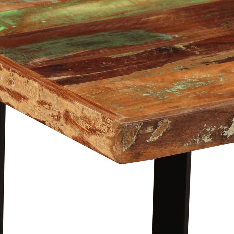 Casa si Gradina - Mobilier - Seturi de mobilier - Seturi bucatarie - Set mobilier bar, 5 piese lemn masiv reciclat si piele naturala - Infinity.ro