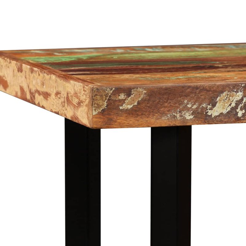 Casa si Gradina - Mobilier - Seturi de mobilier - Seturi bucatarie - Set mobilier bar, 5 piese lemn masiv reciclat si piele naturala - Infinity.ro