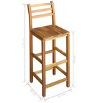 Casa si Gradina - Mobilier - Seturi de mobilier - Seturi mese si scaune - Set masa si scaune de bar, 7 piese, lemn masiv de acacia - Infinity.ro