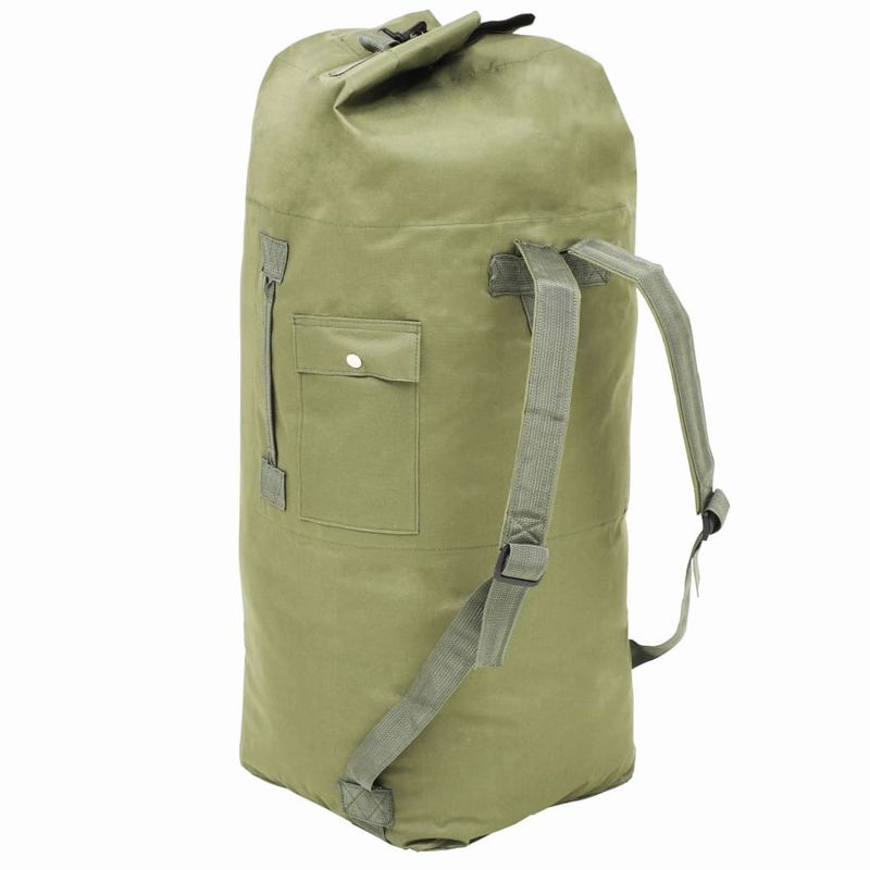 Sport si Outdoor - Articole de voiaj - Rucsacuri - Rucsac in stil militar, 85 L, verde masliniu - Infinity.ro