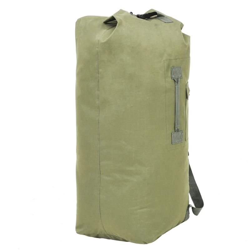 Sport si Outdoor - Articole de voiaj - Rucsacuri - Rucsac in stil militar, 85 L, verde masliniu - Infinity.ro