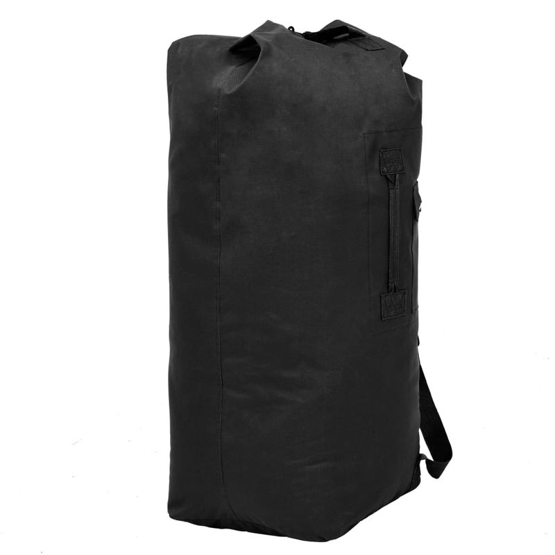 Sport si Outdoor - Articole de voiaj - Genti voiaj - Rucsac in stil militar, 85 L, negru - Infinity.ro