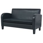 Casa si Gradina - Mobilier - Canapele si coltare - Canapele - Canapea cu 2 locuri Piele artificiala Negru - Infinity.ro