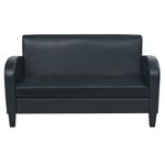 Casa si Gradina - Mobilier - Canapele si coltare - Canapele - Canapea cu 2 locuri Piele artificiala Negru - Infinity.ro