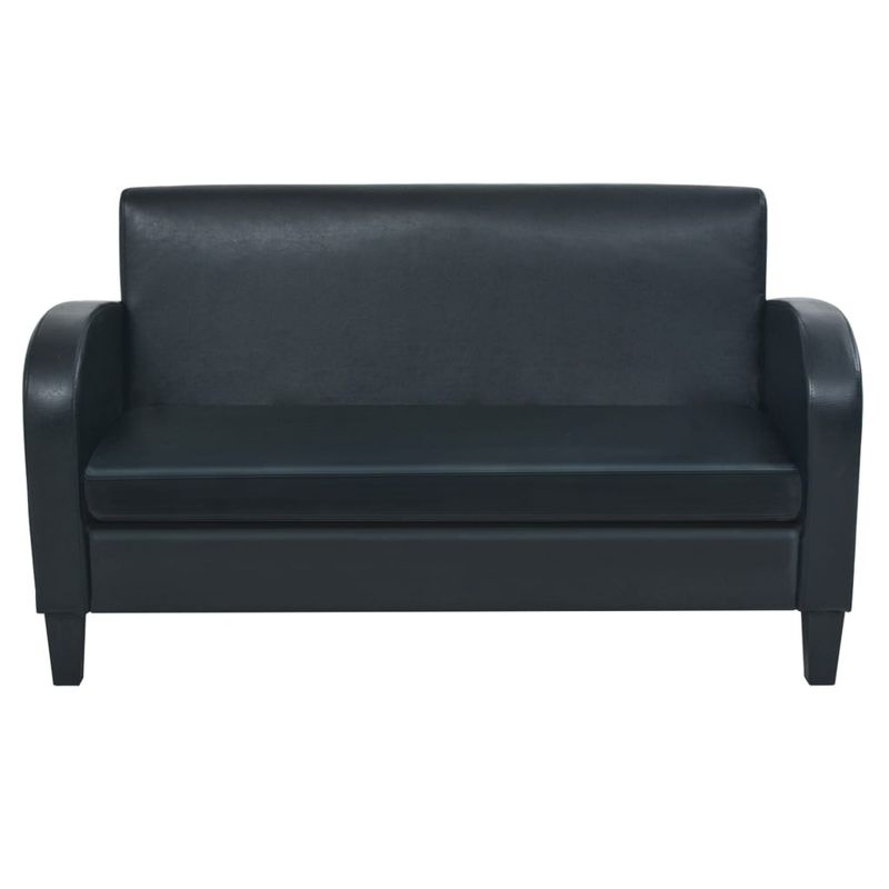 Casa si Gradina - Mobilier - Canapele si coltare - Canapele - Canapea cu 2 locuri Piele artificiala Negru - Infinity.ro