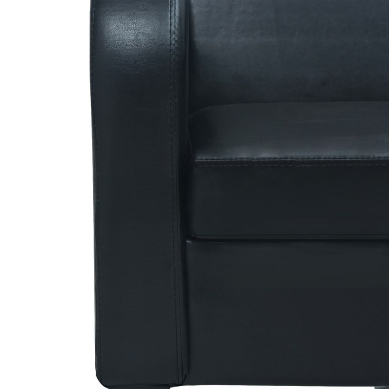 Casa si Gradina - Mobilier - Canapele si coltare - Canapele - Canapea cu 2 locuri Piele artificiala Negru - Infinity.ro