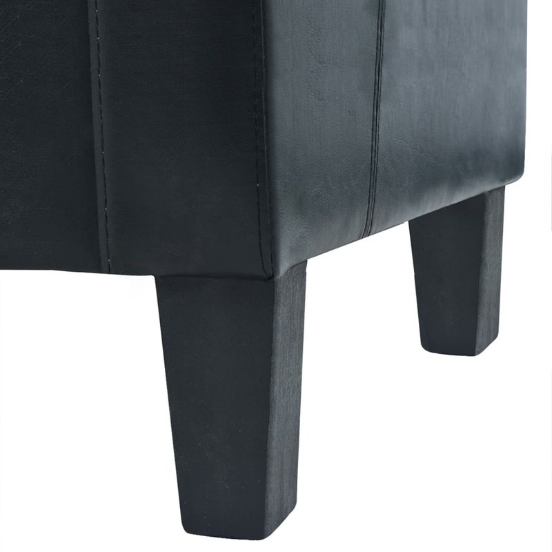 Casa si Gradina - Mobilier - Canapele si coltare - Canapele - Canapea cu 2 locuri Piele artificiala Negru - Infinity.ro