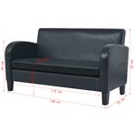Casa si Gradina - Mobilier - Canapele si coltare - Canapele - Canapea cu 2 locuri Piele artificiala Negru - Infinity.ro