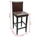 Casa si Gradina - Mobilier - Scaune si fotolii - Scaune - Scaune de bar, 2 buc., maro inchis, piele ecologica - Infinity.ro