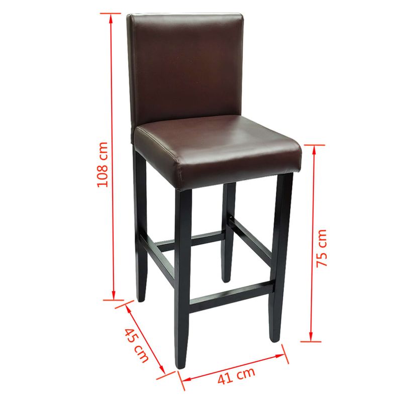 Casa si Gradina - Mobilier - Scaune si fotolii - Scaune - Scaune de bar, 2 buc., maro inchis, piele ecologica - Infinity.ro