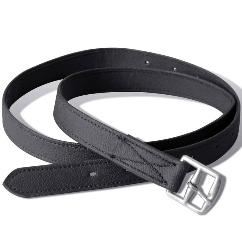 Sport si Outdoor - Accesorii si echipamente sportive - Echitatie - Set sa calarie ,5 cm din piele naturala, negru - Infinity.ro